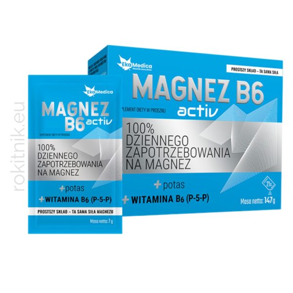 Magnez B6 Activ układ nerwowy, zmęczenie, metabolizm - 21 saszetek